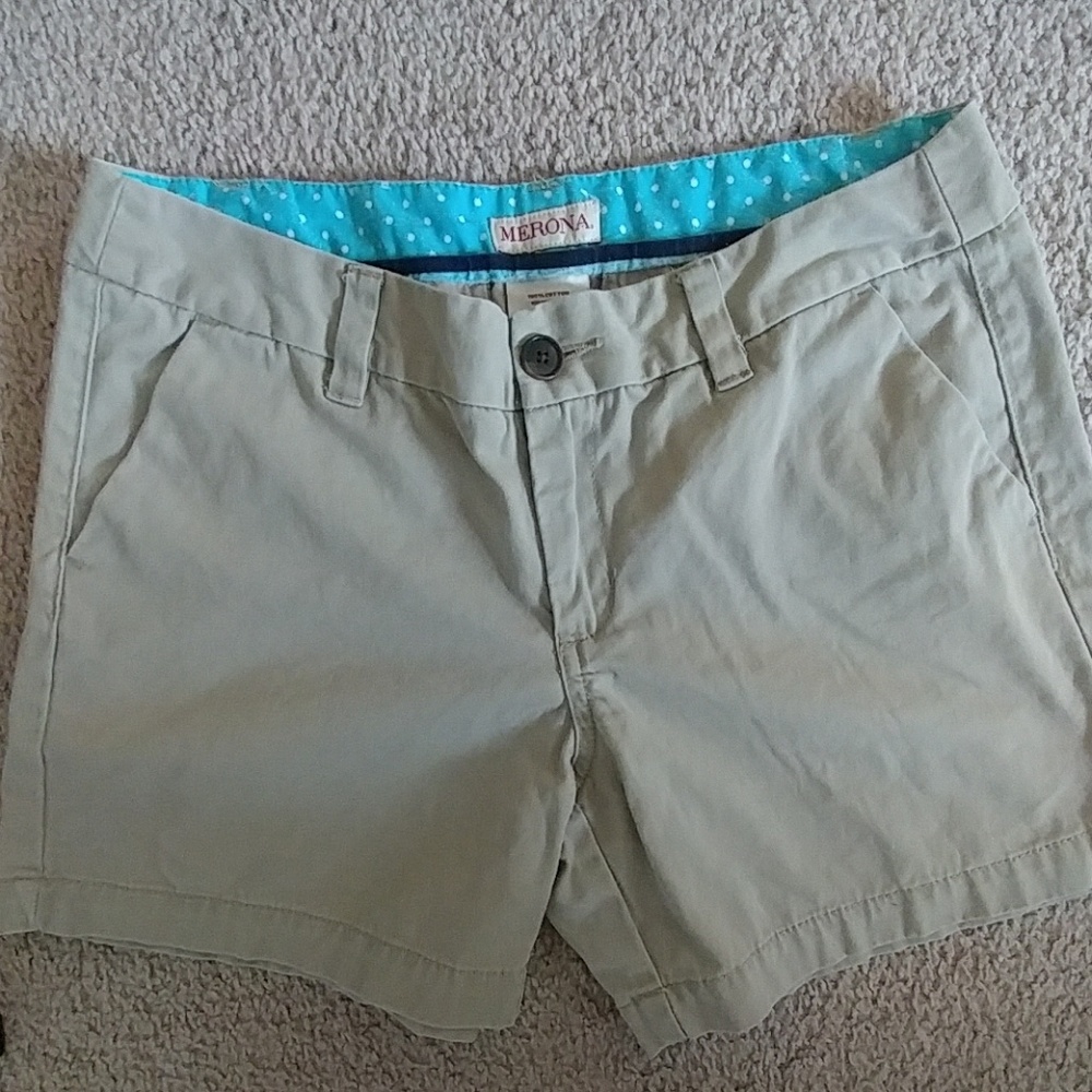 "Merona" Tan Dress Shorts